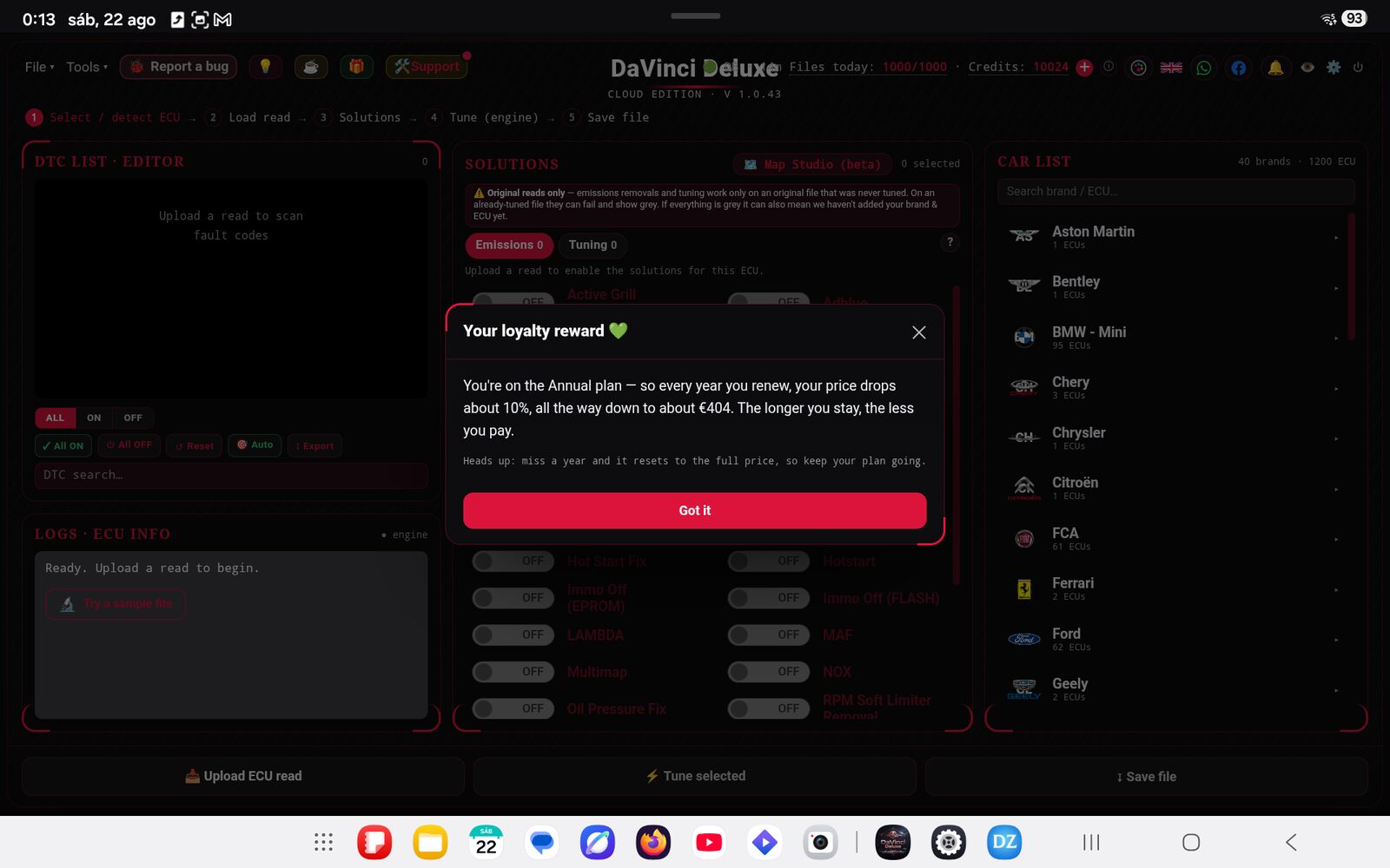 DaVinci Deluxe on Android 23